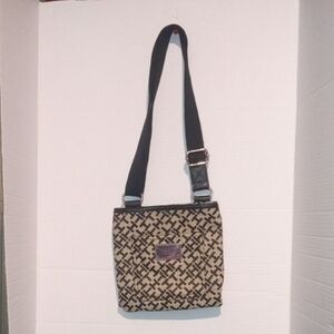 Tommy Hilfiger Black and Tan Crossbody Bag
